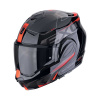 Exo-Tech Evo Traveller Systeemhelm - Zwart-Rood