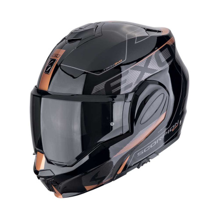 Exo-Tech Evo Traveller Systeemhelm - Zwart-Brons