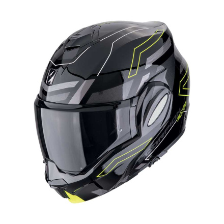 Exo-Tech Evo Conquer Systeemhelm - Zwart-Fluor