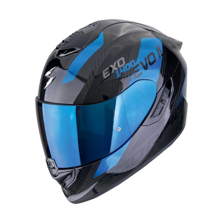 EXO-1400 EVO II Carbon Air Platted Integraalhelm - Zwart-Blauw