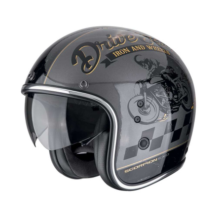 BELFAST EVO DRIVE FAST Jethelm - Zilver-Zwart