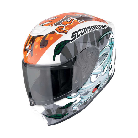 Exo-Jnr Air The4elements Integraalhelm - Wit-Blauw-Oranje