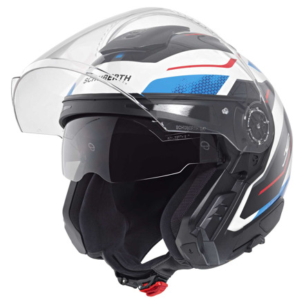 Schuberth J2 Sigma Jethelm, Wit-Blauw (2 van 5)