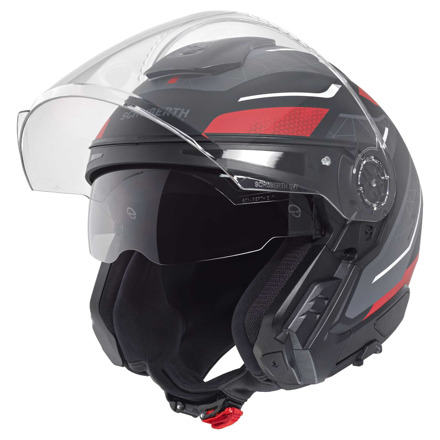 Schuberth J2 Sigma Jethelm, Zwart-Rood (2 van 5)