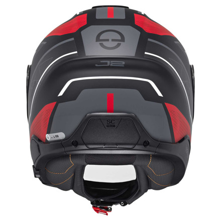 Schuberth J2 Sigma Jethelm, Zwart-Rood (5 van 5)