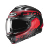 F100 Hetal Systeemhelm - Rood-Zwart