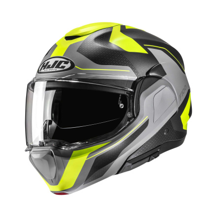 HJC F100 Bios Systeemhelm, Grijs-Fluor (1 van 1)