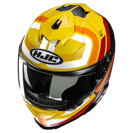 HJC i71 Viz Integraalhelm, Rood-Geel-Antraciet (2 van 3)