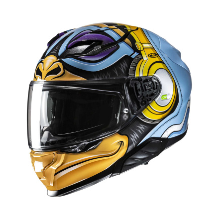 HJC F71 Monkey DJ Integraalhelm, Blauw-Geel (1 van 5)
