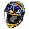 HJC F71 Monkey DJ Integraalhelm, Blauw-Geel (Afbeelding 2 van 5)