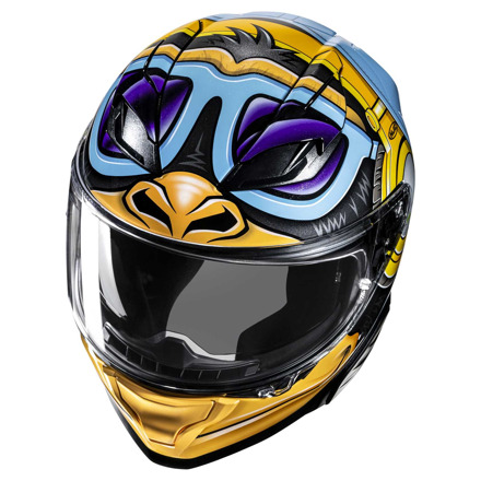 HJC F71 Monkey DJ Integraalhelm, Blauw-Geel (2 van 5)