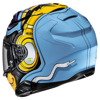 HJC F71 Monkey DJ Integraalhelm, Blauw-Geel (Afbeelding 3 van 5)