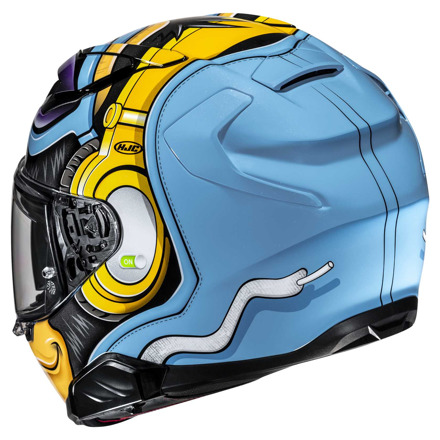 HJC F71 Monkey DJ Integraalhelm, Blauw-Geel (3 van 5)