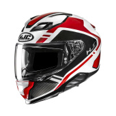 F71 Tozz Integraalhelm - Wit-Rood