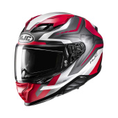 F71 Fes Integraalhelm - Grijs-Rood