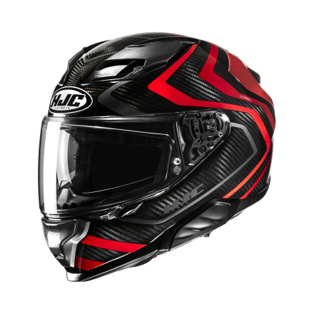 F71 Carbon Nevio Integraalhelm - Zwart-Rood