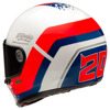 HJC V10 FQ20 retro Integraalhelm, Wit-Rood (Afbeelding 2 van 4)