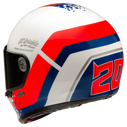 HJC V10 FQ20 retro Integraalhelm, Wit-Rood (2 van 4)