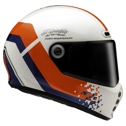 HJC V10 FQ20 retro Integraalhelm, Wit-Rood (3 van 4)