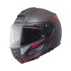 C5 Omega Systeemhelm - Zwart-Rood