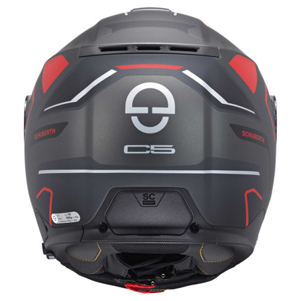 Schuberth C5 Omega Systeemhelm, Zwart-Rood (4 van 5)