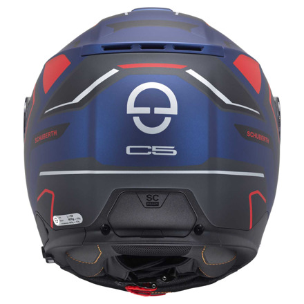 Schuberth C5 Omega Systeemhelm, Blauw-Rood (4 van 5)