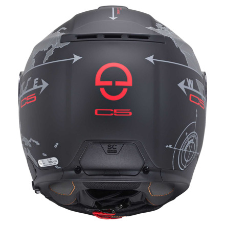 Schuberth C5 Globe Systeemhelm, Zwart-Grijs (4 van 5)