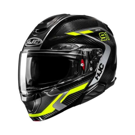 HJC RPHA 91 Carbon Lagos Systeemhelm, Grijs-Geel (1 van 1)