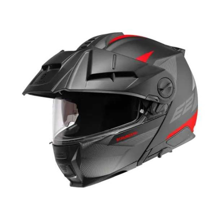 E2 Defender Systeemhelm - Zwart-Rood