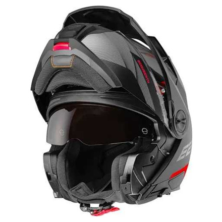 Schuberth E2 Defender Systeemhelm, Zwart-Rood (2 van 3)