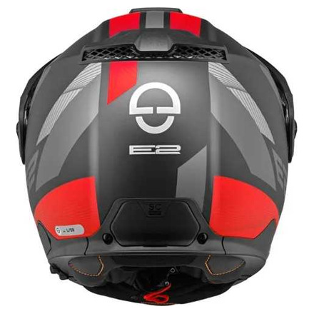 Schuberth E2 Defender Systeemhelm, Zwart-Rood (3 van 3)