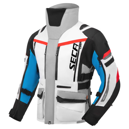SECA Arrakis III Motorjas, Grijs-Blauw-Rood (2 van 3)