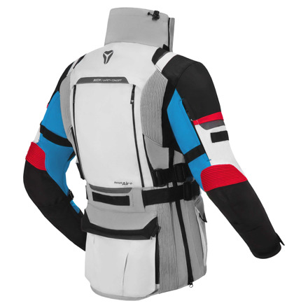 SECA Arrakis III Motorjas, Grijs-Blauw-Rood (3 van 3)