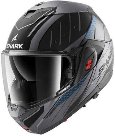 Shark Oxo Rydger Mat Systeemhelm, Antraciet-Blauw-Zwart (1 van 3)