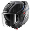 Shark Oxo Rydger Mat Systeemhelm, Antraciet-Blauw-Zwart (Afbeelding 2 van 3)