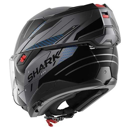 Shark Oxo Rydger Mat Systeemhelm, Antraciet-Blauw-Zwart (3 van 3)
