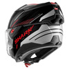 Shark Oxo Rydger Systeemhelm, Zwart-Zilver-Rood (Afbeelding 3 van 3)