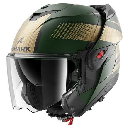 Shark Oxo Sikter Mat Systeemhelm, Groen (2 van 3)