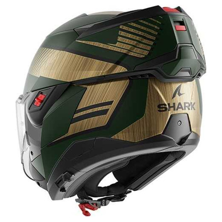 Shark Oxo Sikter Mat Systeemhelm, Groen (3 van 3)