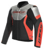 Dainese Racing 5 Leren Motorjas, Zilver-Rood (Afbeelding 1 van 2)