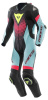 Dainese Laguna Seca 6 Perf 1PC Leren Motorpak, Zwart-Roze (Afbeelding 1 van 2)