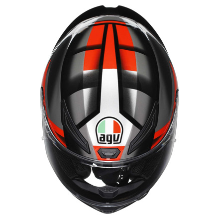 AGV K1 S E2206 Fastlap Integraalhelm, Zwart-Antraciet-Rood (7 van 7)
