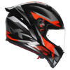 AGV K1 S E2206 Fastlap Integraalhelm, Zwart-Antraciet-Rood (Afbeelding 2 van 7)