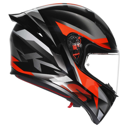 AGV K1 S E2206 Fastlap Integraalhelm, Zwart-Antraciet-Rood (2 van 7)
