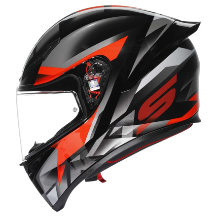AGV K1 S E2206 Fastlap Integraalhelm, Zwart-Antraciet-Rood (4 van 7)