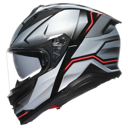 AGV K7 E2206 Jaeger Integraalhelm, Zwart-Zilver (4 van 7)