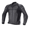 GP Force Leren Motorjas - Zwart-Zwart