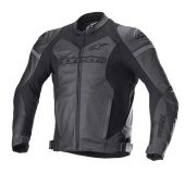 GP Force Leren Motorjas - Zwart-Zwart