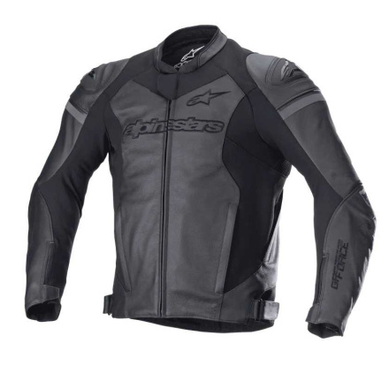 GP Force Leren Motorjas - Zwart-Zwart