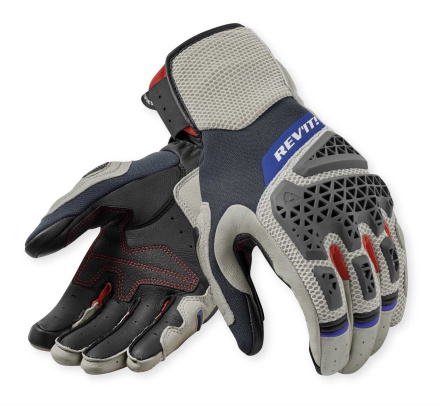 Sand 5 Motorhandschoenen - Zilver-Rood